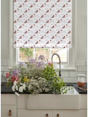 Bullfinch Roller Blind by Lorna Syson Bullfinch Roller Blind by Lorna Syson