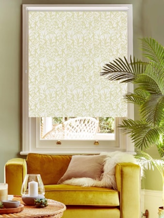 Bamboo Shadows Sage on Linen Blackout Roller Blind Bamboo Shadows Sage on Linen Blackout Roller Blind