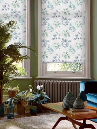 Ash Leaf Sky Blue Roller Blind Ash Leaf Sky Blue