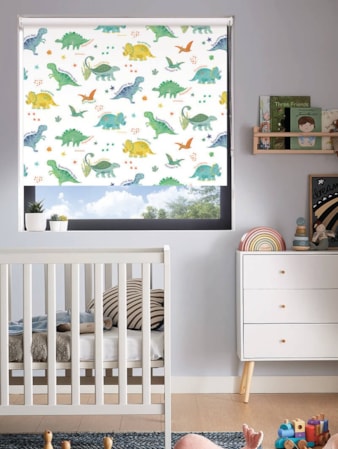 Dinosaur Dance Childrens Roller Blind Dinosaur Dance