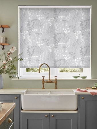 Meadow Leaf Grey Roller Blind Meadow Leaf Grey
