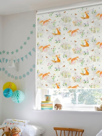 Spring Woodland Natural Childrens Roller Blind Spring Woodland Natural