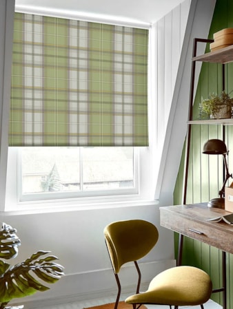 Tartan Sage Green Roller Blind Tartan Sage Green
