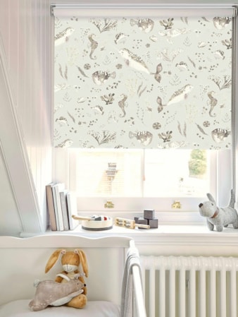 Enchanted Ocean Natural Blackout Cordless Spring Loaded Roller Blind Enchanted Ocean Natural Blackout Cordless Spring Loaded Roller Blind