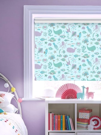 Under The Sea Sky Blackout Cordless Spring Loaded Roller Blind Under The Sea Sky Blackout Cordless Spring Loaded Roller Blind