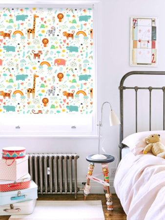 Happy Jungle Tangerine Childrens Roller Blind Happy Jungle Tangerine Blackout Roller Blind