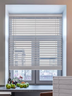 Mastiff Grey Wood Grain Faux Wood Venetian Blind Mastiff Grey Wood Grain Faux Wood Venetian Blind