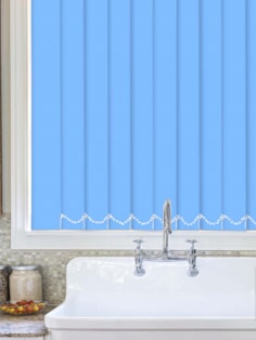 French Blue Waterproof 89mm Vertical Blind French Blue Waterproof 89mm Vertical Blind