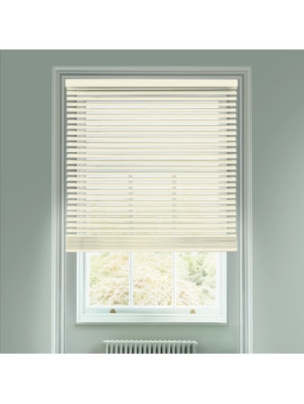 Gloss Cream 50mm Wooden Electric Venetian Blind Gloss Cream 50mm Wooden Electric Venetian Blind