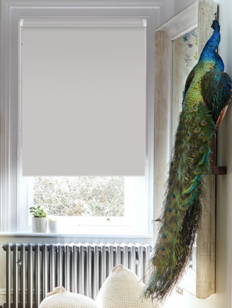 Light Grey Blackout Grip Fit® No Drill Roller Blind Light Grey Blackout Grip Fit® No Drill Roller Blind