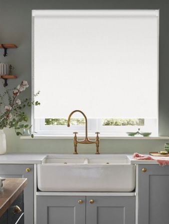 Rice White Premium Blackout Grip Fit® No Drill Roller Blind Rice White Premium Blackout Grip Fit® No Drill Roller Blind