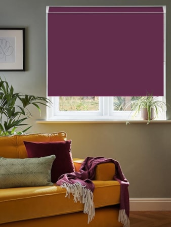 Wallflower Purple Blackout Grip Fit® No Drill Roller Blind Wallflower Purple Blackout Grip Fit® No Drill Roller Blind