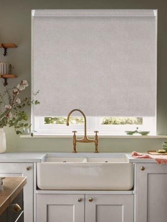 Windsor Light Grey Blackout Grip Fit® No Drill Roller Blind Windsor Light Grey Blackout Grip Fit® No Drill Roller Blind