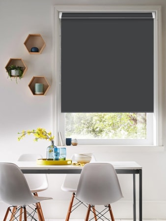 Zinc Grey Blackout Grip Fit® No Drill Roller Blind Zinc Grey Blackout Grip Fit® No Drill Roller Blind