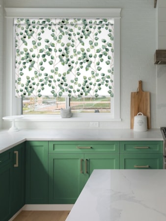 Climbers Natural Floral Grip Fit Roller Blind Climbers Natural Floral Grip Fit Roller Blind