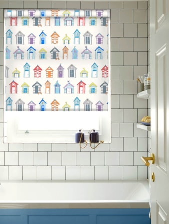 Beach Huts Multi Grip Fit Roller Blind Beach Huts Multi Grip Fit Roller Blind