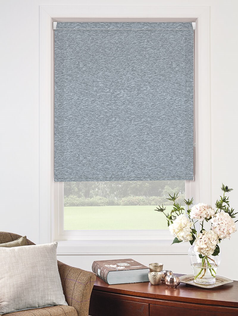 Amsterdam Grey Blue Grip Fit Roller Blind
