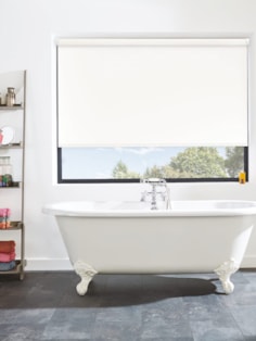 Winter White Blackout Grip Fit® No Drill Roller Blind