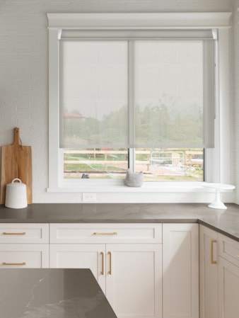 Pewter 5% Openness Sunscreen Grip Fit Roller Blind Pewter 5% Openness Sunscreen Grip Fit Roller Blind