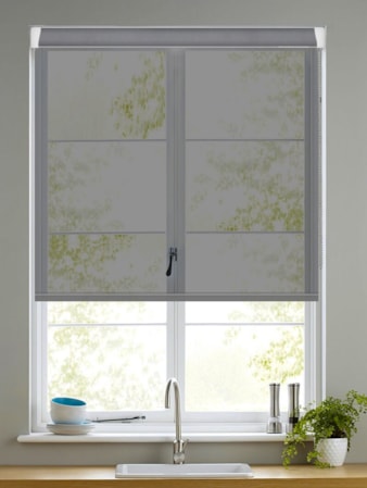 Dark Grey Sheer Grip Fit Roller Blind Dark Grey Sheer Grip Fit Roller Blind