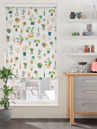Houseplants Natural Roller Blind House Plants Natural