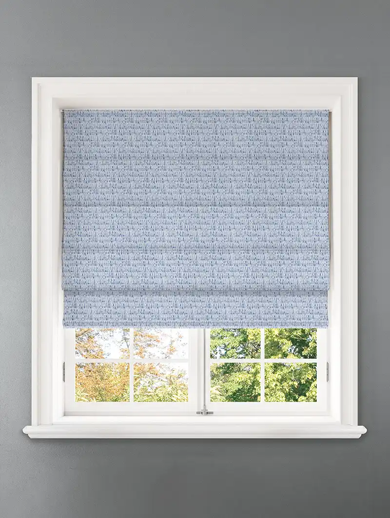 Hudson Cobalt Abstract Pattern Roman Blind