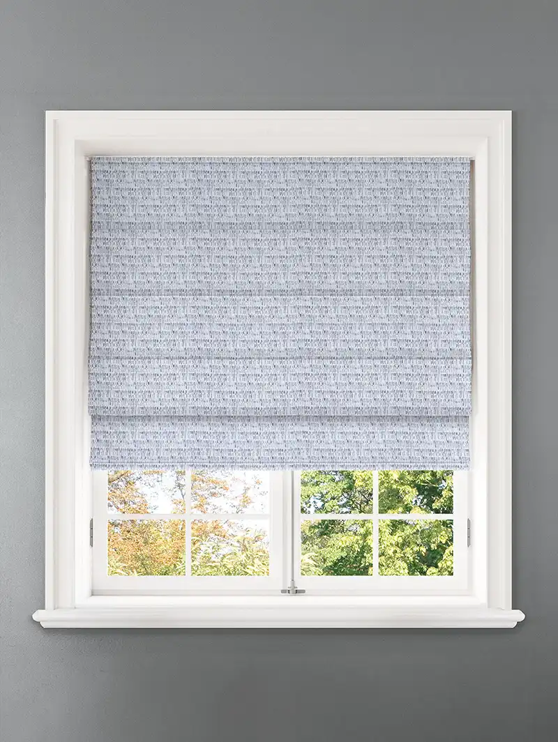 Hudson Graphite Abstract Pattern Roman Blind