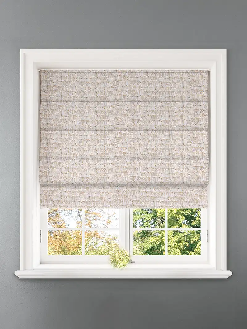 Hudson Ochre Abstract Pattern Roman Blind
