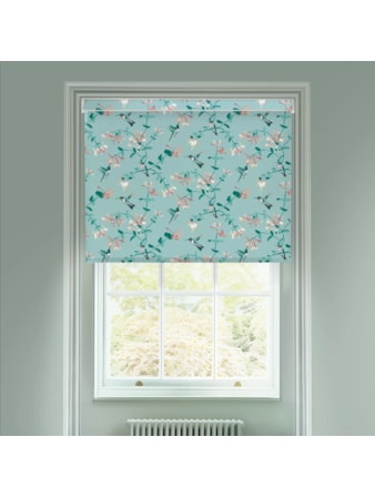 Hummingbird Mint Electric Roller Blind by Lorna Syson