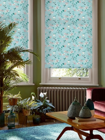 Hummingbird Mint Roller Blind by Lorna Syson Hummingbird Mint Roller Blind by Lorna Syson