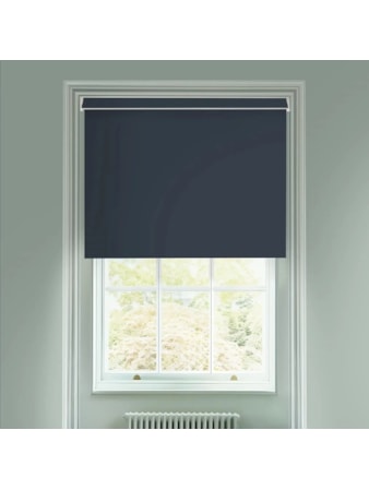 Indigo Blue Blackout Electric Roller Blind