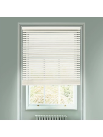 Ivory 50mm Wooden Electric Venetian Blind Ivory 50mm Wooden Electric Venetian Blind