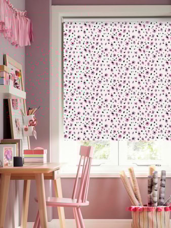 Leopard Print Blush Childrens Roller Blind Leopard Print Blush Childrens Roller Blind