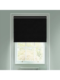 Linen Black Blackout Electric Roller Blind