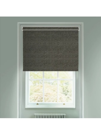 Linen Charcoal Blackout Electric Roller Blind Linen Charcoal Blackout Electric Roller Blind