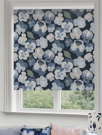 Pansy Roller Blind by Lorna Syson Pansy Roller Blind by Lorna Syson