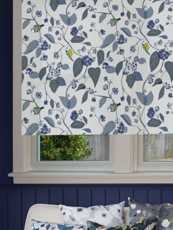Spring Ivy Blue Roller Blind by Lorna Syson Spring Ivy Blue Roller Blind by Lorna Syson