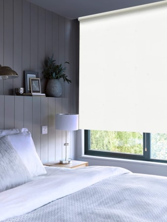 Rice White Premium Blackout Cordless Spring Loaded Roller Blind Rice White Premium Blackout Cordless Spring Loaded Roller Blind