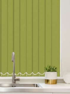 Luxe Apple Green Waterproof 89mm Vertical Blind Luxe Apple Green Waterproof 89mm Vertical Blind
