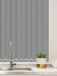 Luxe Steel Wool Waterproof 89mm Vertical Blind Replacement Slats Luxe Steel Wool Waterproof 89mm Vertical Blind Replacement Slats