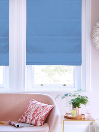 Manhattan Dark Blue Roman Blind Manhattan Dark Blue Roman Blind