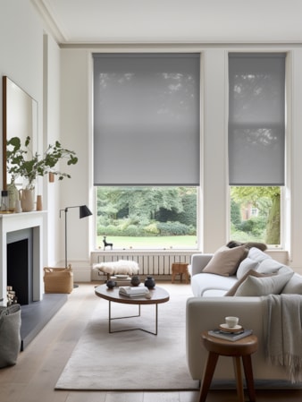Manor House Grey 3% Openness Sunscreen Roller Blind Manor House Grey 3% Openness Sunscreen Roller Blind