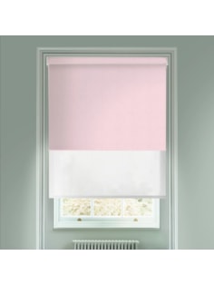 Melbourne Pale Pink  Blackout And Sheer White Electric Double Blind
