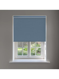 Denim Blue No Drill Electric Roller Blind