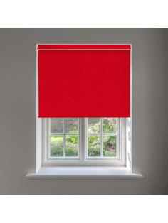 New York Bright Red No Drill Electric Roller Blind