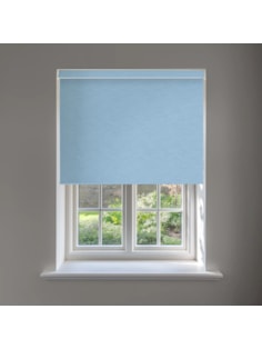 New York Cornflower Blue No Drill Electric Roller Blind