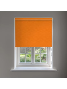 New York Tangerine Orange No Drill Electric Roller Blind