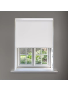 Carnation White Daylight No Drill Electric Roller Blind