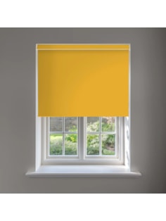 Buttercup Yellow Blackout No Drill Electric Roller Blind