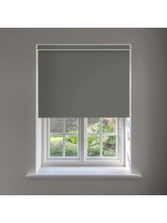 Elephant Grey Blackout No Drill Electric Roller Blind
